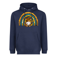 Navy western bee gnomes sunflowers beehive honeycomb leopard turquoise sera Heavyweight Hoodie - Artiststas