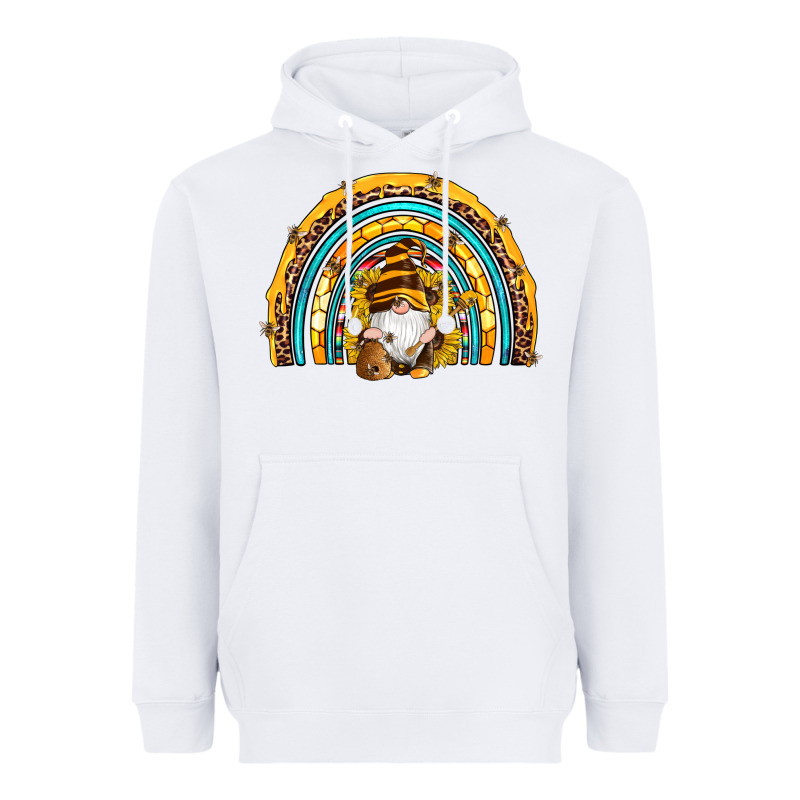 Western Bee Gnomes Sunflowers Beehive Honeycomb Leopard Turquoise Sera Heavyweight Hoodie by Artiststas | Teevron