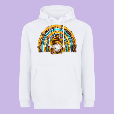 Western Bee Gnomes Sunflowers Beehive Honeycomb Leopard Turquoise Sera Heavyweight Hoodie Designed By Artiststas