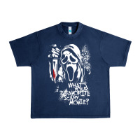 Navy Scream Favorite Scary Movie Urban Heavy Tee - minhPixels