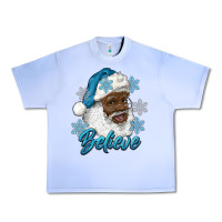 Winter Christmas African American Santa Believe Urban Heavy Tee | Teevron