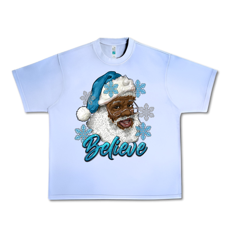Winter Christmas African American Santa Believe Urban Heavy Tee by RanaPortraitStore | Teevron