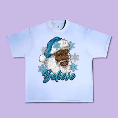 Winter Christmas African American Santa Believe Urban Heavy Tee Designed By Ranaportraitstore