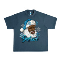 Midnight Navy winter christmas african american santa believe Urban Heavy Tee - RanaPortraitStore