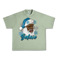 Oil Green winter christmas african american santa believe Urban Heavy Tee - RanaPortraitStore