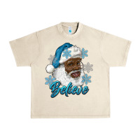 Sandshell winter christmas african american santa believe Urban Heavy Tee - RanaPortraitStore