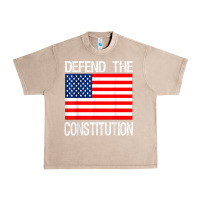 French Oak Defend the Constitution US Political Protest Tee Urban Heavy Tee - minhPixels
