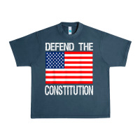 Midnight Navy Defend the Constitution US Political Protest Tee Urban Heavy Tee - minhPixels