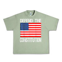 Oil Green Defend the Constitution US Political Protest Tee Urban Heavy Tee - minhPixels