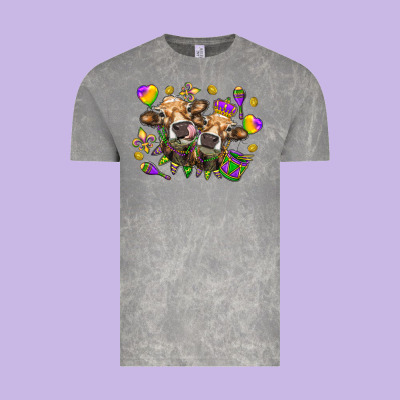 Mardi Gras Heifers Vintage Tee Designed By Howdyjamesfarm