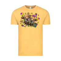 Vintage Mustard Mardi Gras Heifers Vintage Tee - HowdyJamesFarm