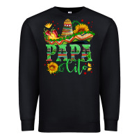Black papa cito with sunflowers and sombrero Premium Sweatshirt - Artiststas