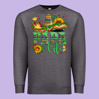 Papa Cito With Sunflowers And Sombrero Premium Sweatshirt Designed By Artiststas