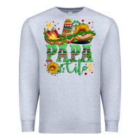 Heather Grey papa cito with sunflowers and sombrero Premium Sweatshirt - Artiststas