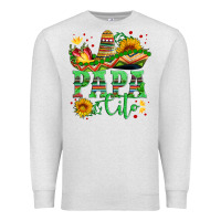 Oatmeal Heather papa cito with sunflowers and sombrero Premium Sweatshirt - Artiststas