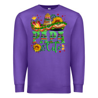 Purple papa cito with sunflowers and sombrero Premium Sweatshirt - Artiststas