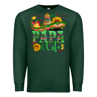 Sports Green papa cito with sunflowers and sombrero Premium Sweatshirt - Artiststas