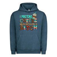 Pigment Midnight Navy ı pretend coffee helps but ı am still a bitch Urban Hoodie - AdoDesignShop