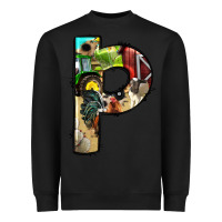 Black farm life alphabet lowercase letters p Heavyweight Sweatshirt - BundleAndBundleShop