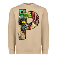 Mushroom farm life alphabet lowercase letters p Heavyweight Sweatshirt - BundleAndBundleShop