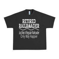 Pigment Black Mens Railroad Retirement Gifts For Men Urban Heavy Tee - minhPixels