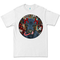 White Black Angus Calf Christmas Premium Tee - RanaPortraitStore