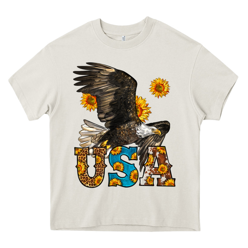 Western Usa Eagle 4th Of July Heavy Core Tee by LillyAllenDesigns | Teevron