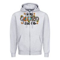 Heather Grey oh my gourd i love fall Zipper Hoodie - CowhideDigitalArt