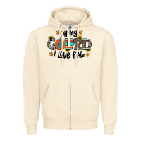 Sandshell oh my gourd i love fall Zipper Hoodie - CowhideDigitalArt