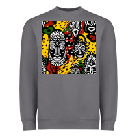 Storm african masks colorful seamless pattern Heavyweight Sweatshirt - BundleAndBundleShop