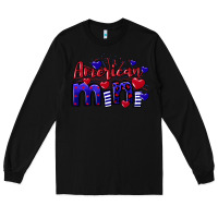 Black American Mini  4th of July Long Sleeve Tee - CowGirlArtShop