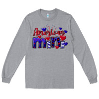 Heather Grey American Mini  4th of July Long Sleeve Tee - CowGirlArtShop