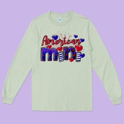 American Mini  4th Of July Long Sleeve Tee Designed By Cowgirlartshop