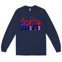 Navy American Mini  4th of July Long Sleeve Tee - CowGirlArtShop