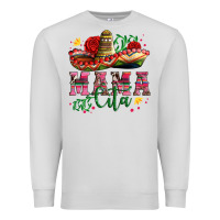 Dove Grey mama cita with sombrero hat and roses Premium Sweatshirt - Artiststas