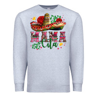 Heather Grey mama cita with sombrero hat and roses Premium Sweatshirt - Artiststas