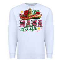 White mama cita with sombrero hat and roses Premium Sweatshirt - Artiststas