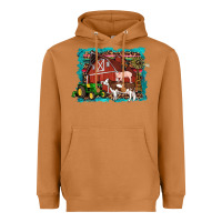 Meerkat farm life tractor cow pig rooster Heavyweight Hoodie - Artiststas