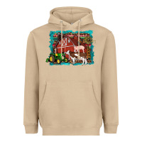 Mushroom farm life tractor cow pig rooster Heavyweight Hoodie - Artiststas