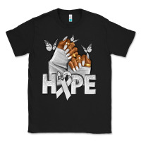 Black hope white ribbon lung cancer nails Classic Tee - NancyCooperArtShop