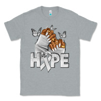 Heather Grey hope white ribbon lung cancer nails Classic Tee - NancyCooperArtShop