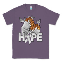 Lavender hope white ribbon lung cancer nails Classic Tee - NancyCooperArtShop