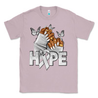 Lilac hope white ribbon lung cancer nails Classic Tee - NancyCooperArtShop