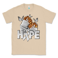 Mushroom hope white ribbon lung cancer nails Classic Tee - NancyCooperArtShop