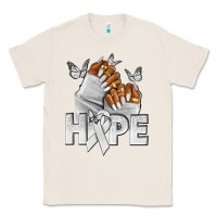 Natural hope white ribbon lung cancer nails Classic Tee - NancyCooperArtShop