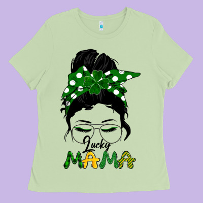 Lucky Mama Ladies Tee Designed By Bettercallsaul