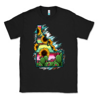 Black Idaho Map Sunflower Cactus Serape Classic Tee - RanaPortraitStore