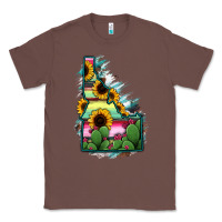 Chestnut Idaho Map Sunflower Cactus Serape Classic Tee - RanaPortraitStore
