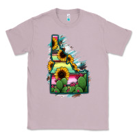 Lilac Idaho Map Sunflower Cactus Serape Classic Tee - RanaPortraitStore