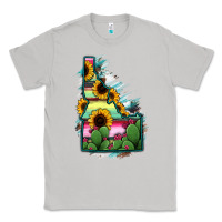 Moon Dust Idaho Map Sunflower Cactus Serape Classic Tee - RanaPortraitStore